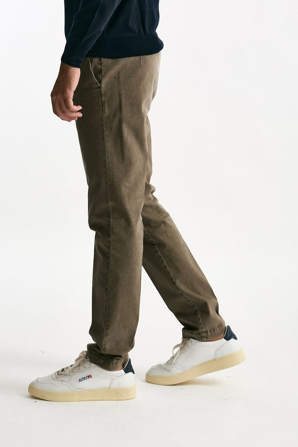 Pantalone MASTER FIT in cotone stretch  tortora men Pt torino