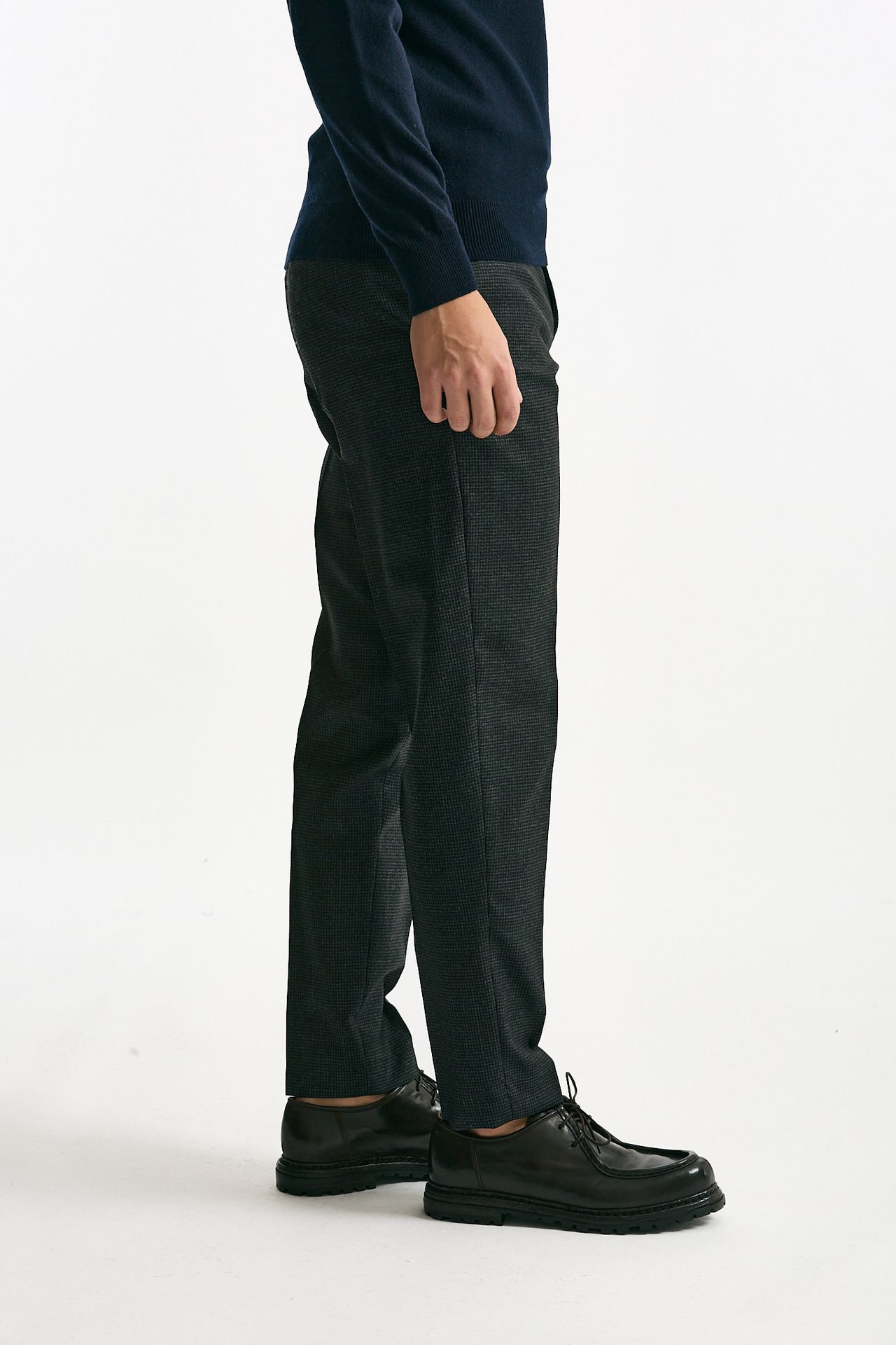 Pantalone EDGE-REBEL in lana grigio/nero men Pt torino - 2