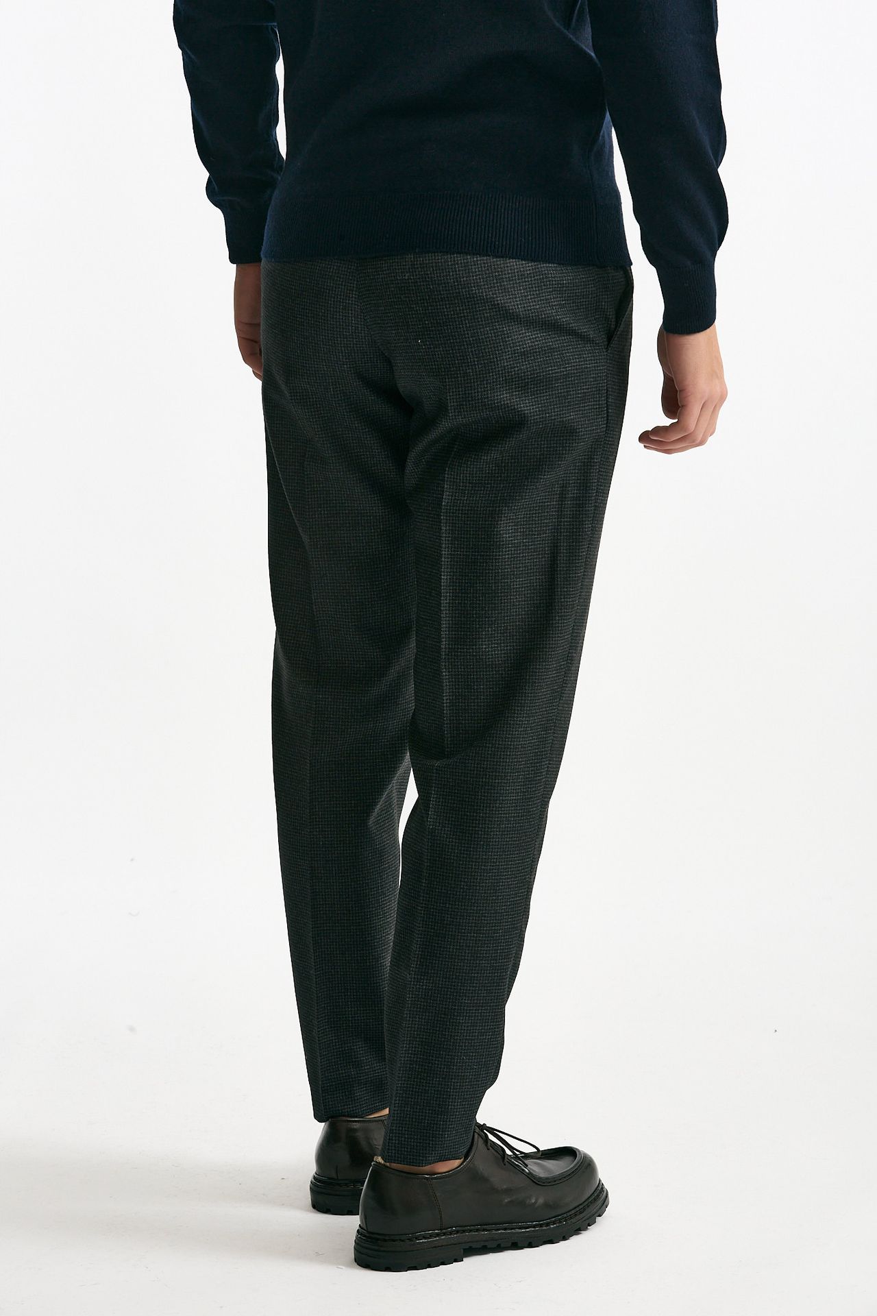 Pantalone EDGE-REBEL in lana grigio/nero men Pt torino - 3