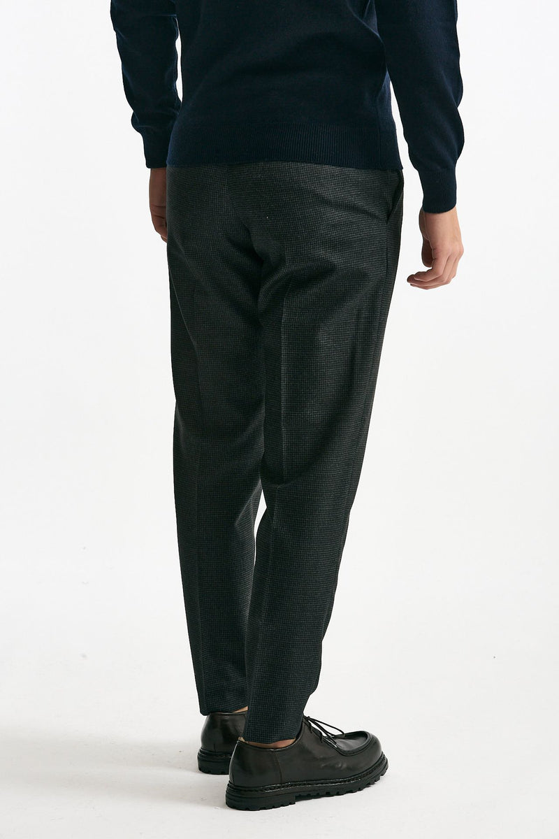 Pantalone EDGE-REBEL in lana grigio/nero men Pt torino - 3