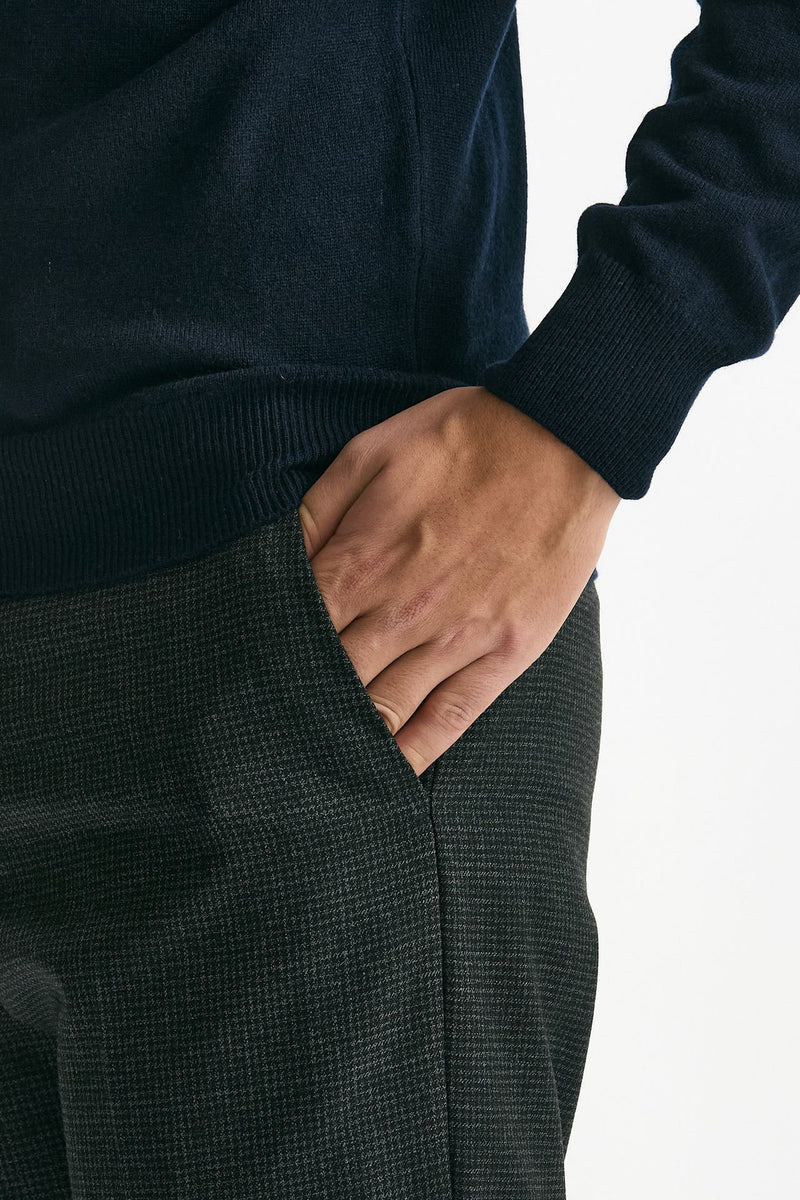 Pantalone EDGE-REBEL in lana grigio/nero men Pt torino - 5