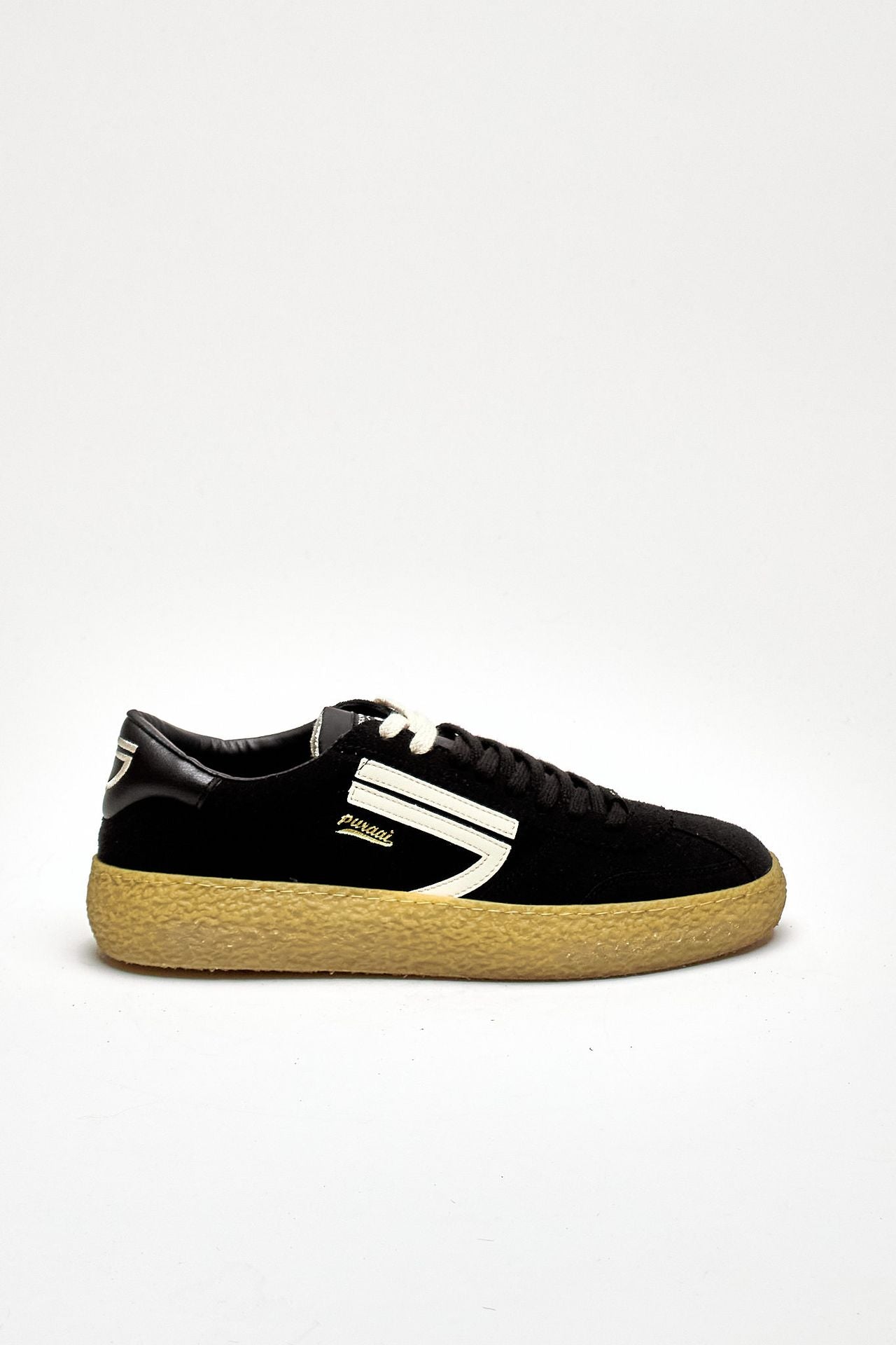 Sneaker 1.01 FURIA vintage in pelle scamosciata vegana nero men Puraai - 1