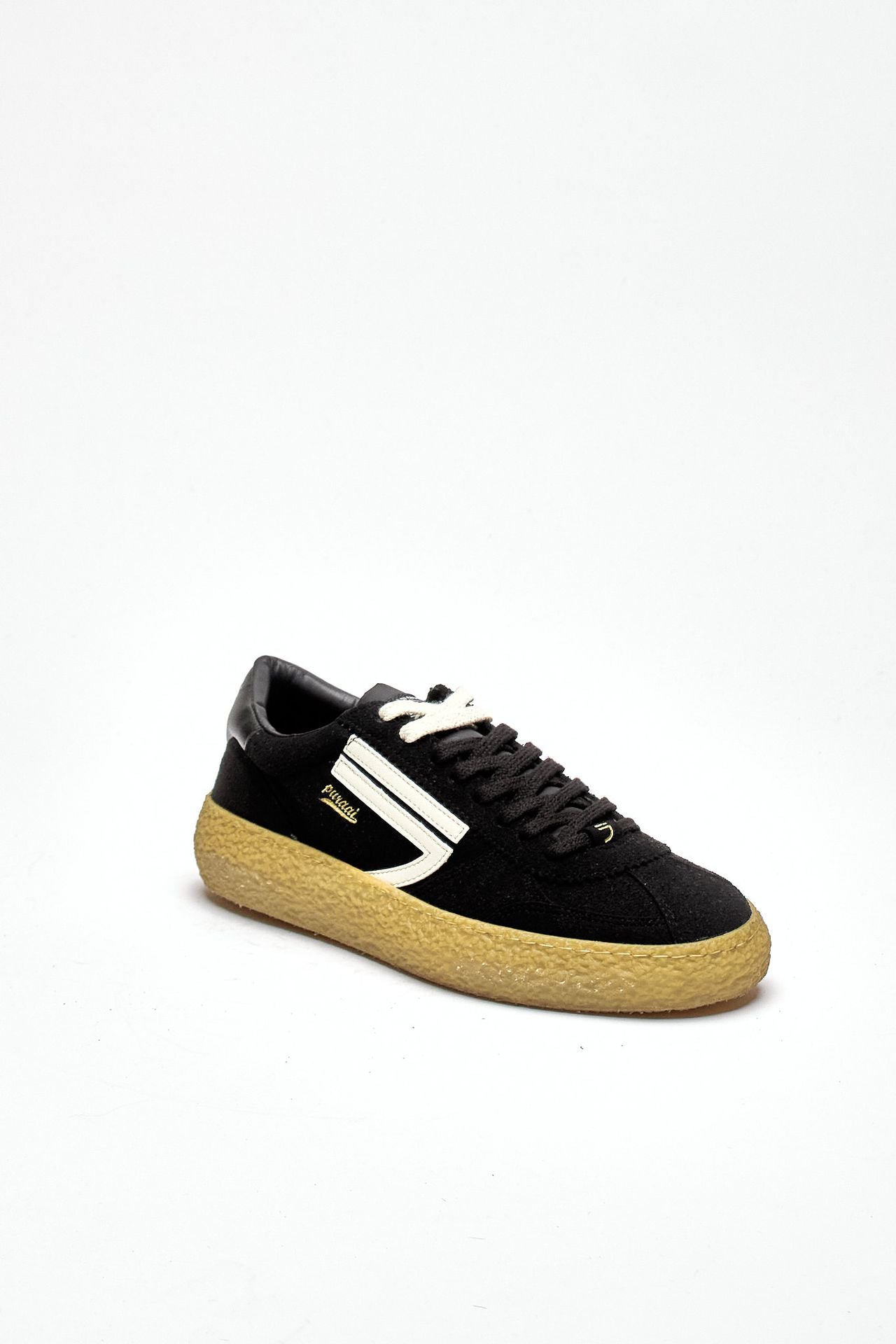 Sneaker 1.01 FURIA vintage in pelle scamosciata vegana nero men Puraai - 2