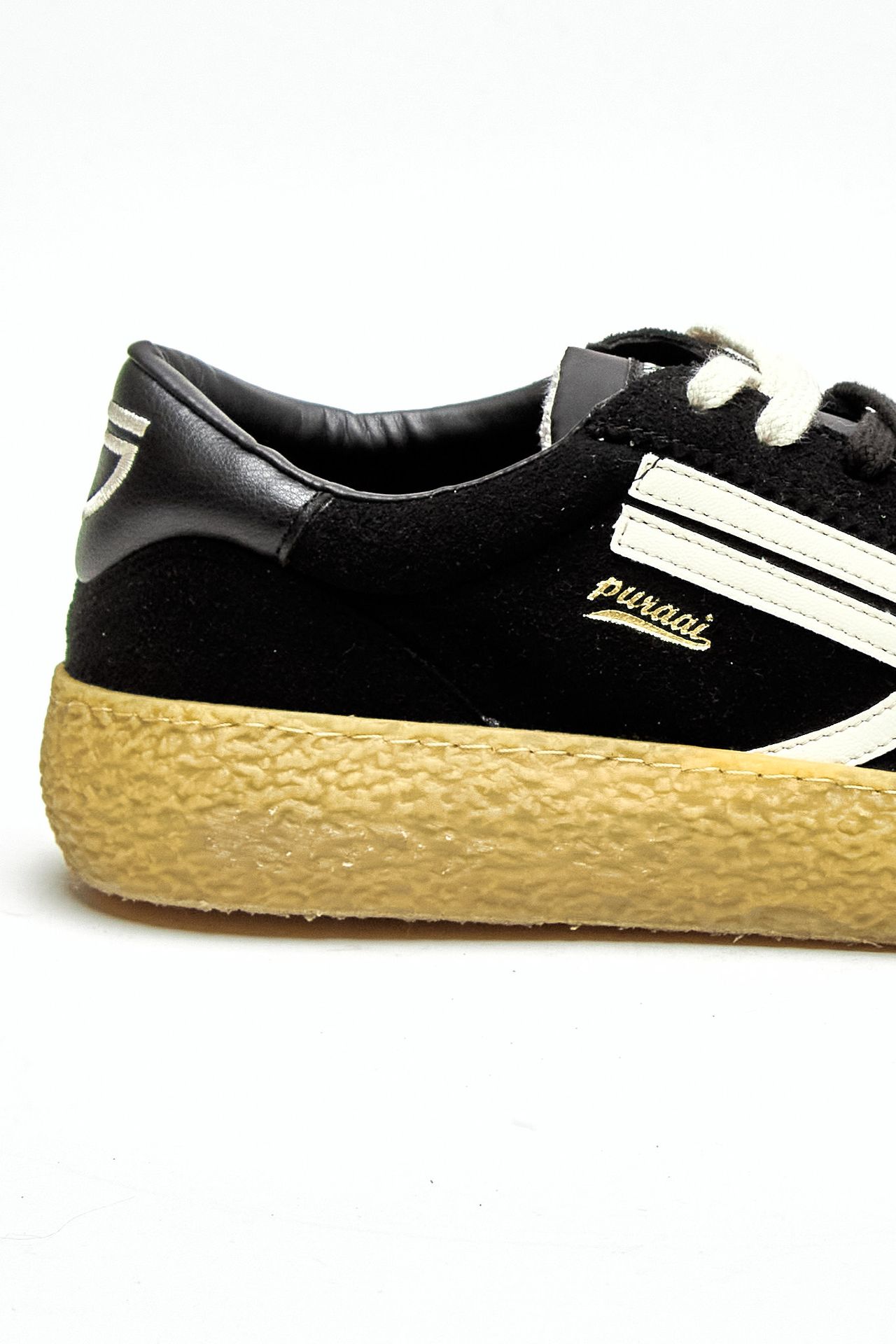 Sneaker 1.01 FURIA vintage in pelle scamosciata vegana nero men Puraai - 6