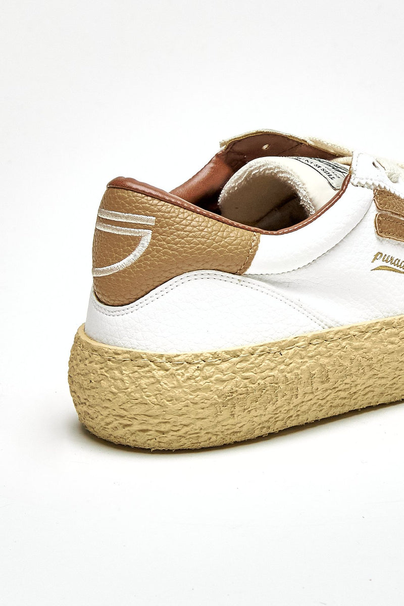 Sneaker 1.01 BISCOTTO in ecopelle vintage bianco men Puraai - 7