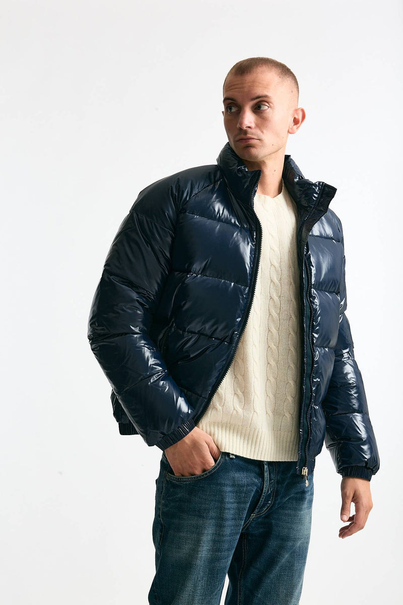 Piumino laccato blu men Pyrenex - 4