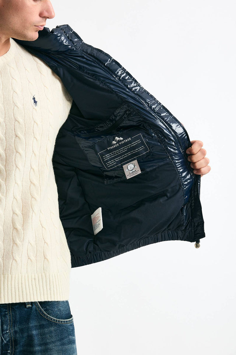 Piumino laccato blu men Pyrenex - 6