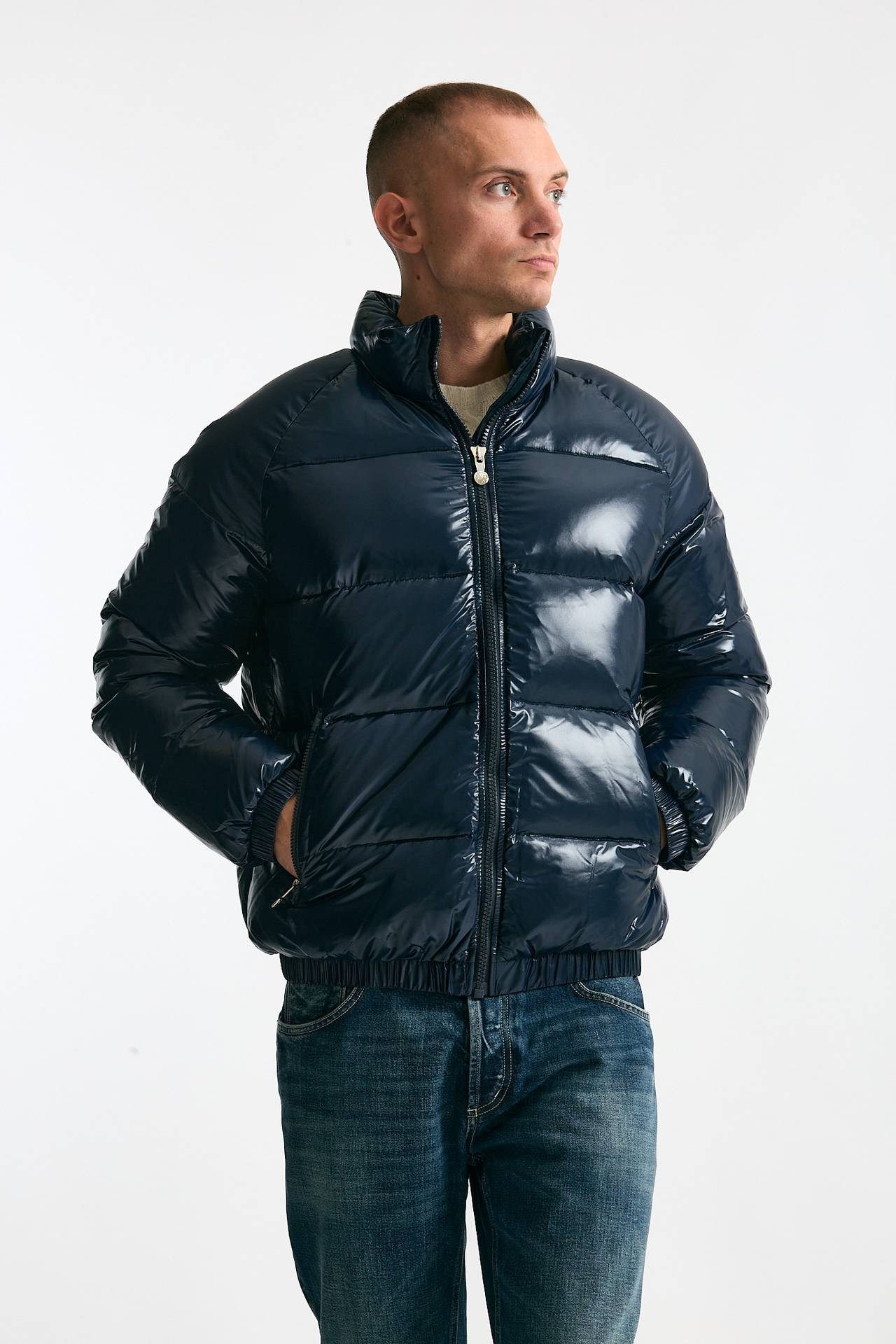 Piumino laccato blu men Pyrenex - 8