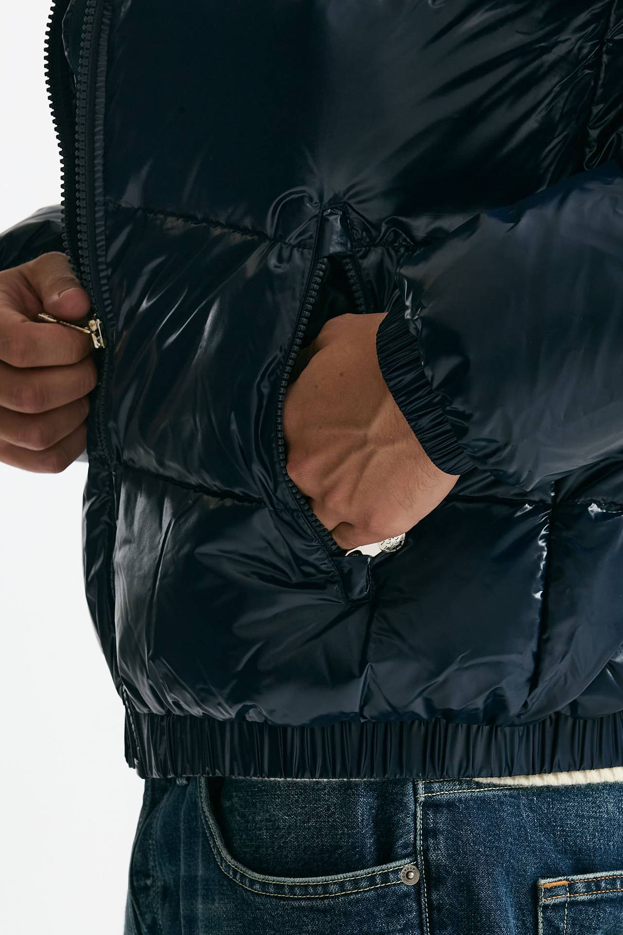 Piumino laccato blu men Pyrenex - 9