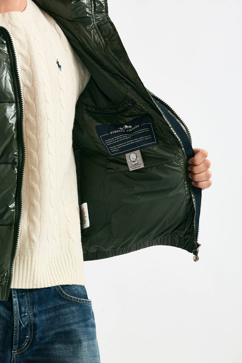 Piumino laccato verde militare men Pyrenex - 5