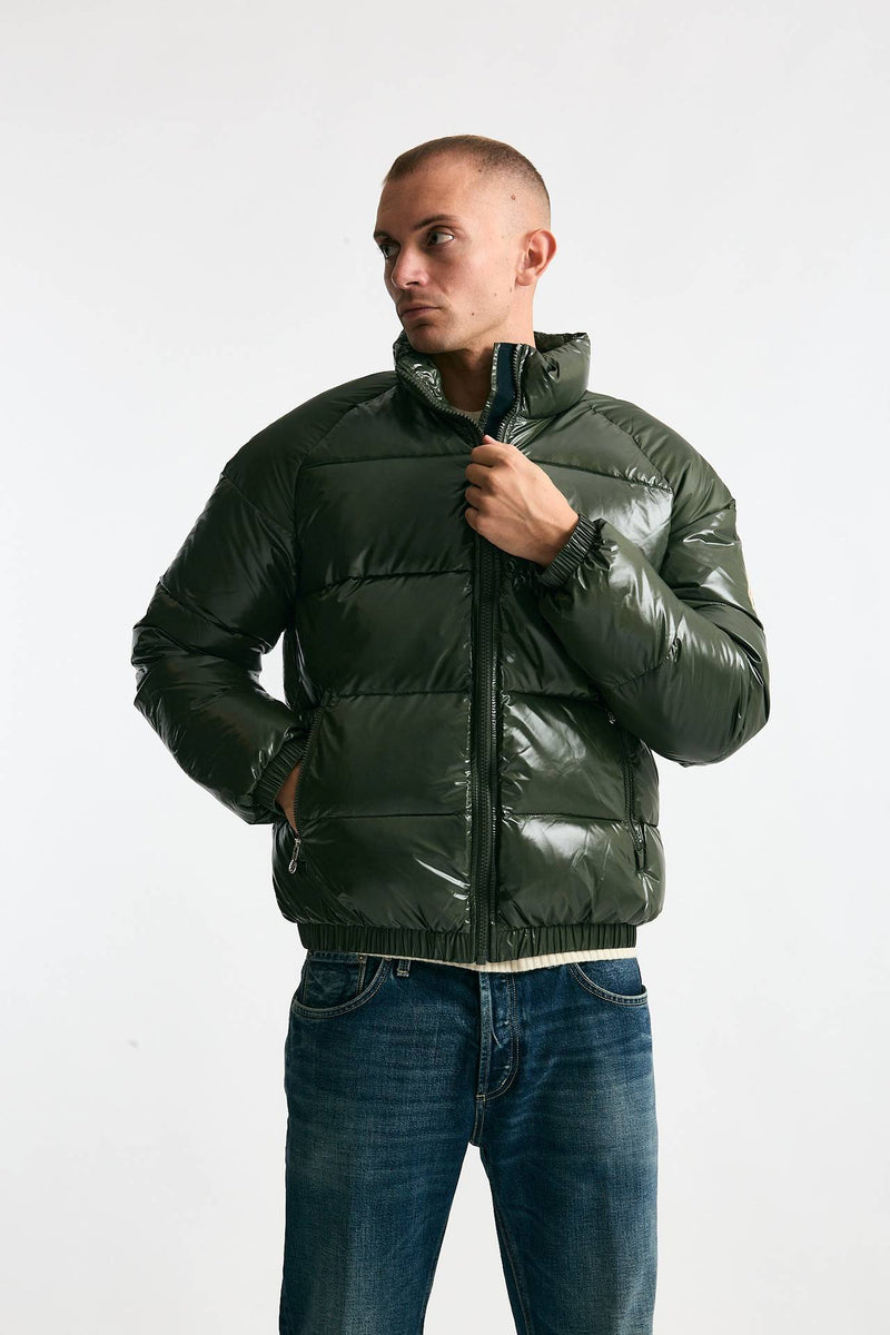 Piumino laccato verde militare men Pyrenex - 6