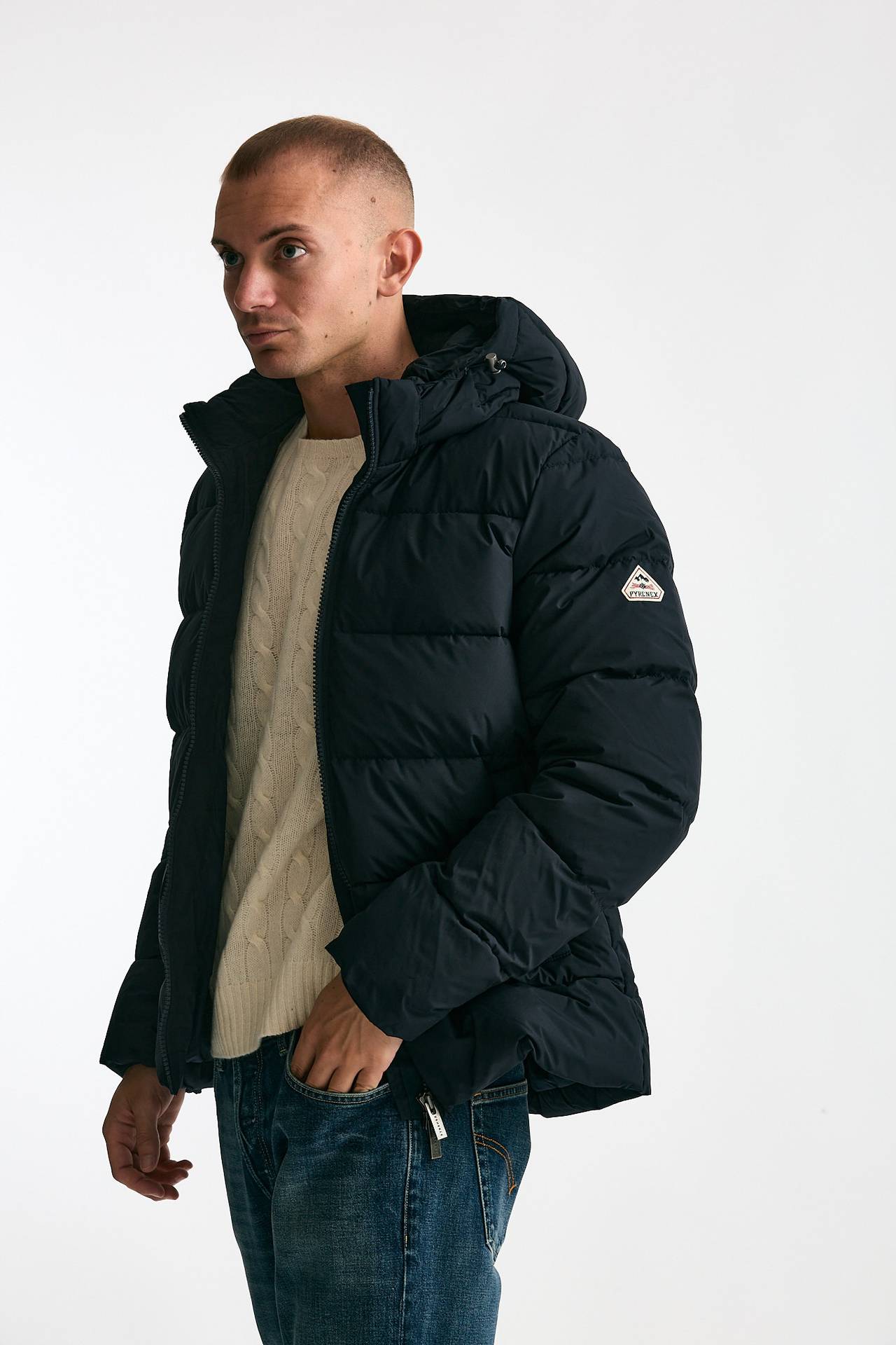Piumino cappuccio blu men Pyrenex - 3
