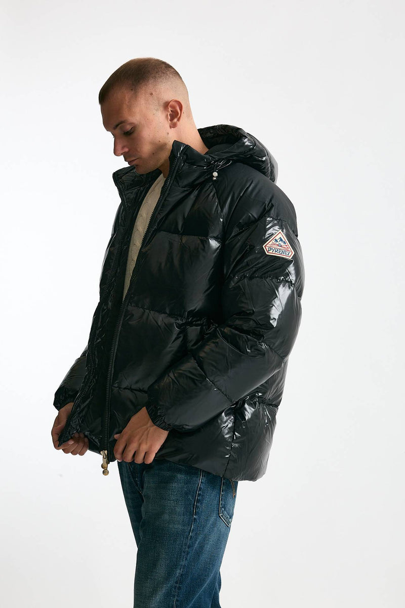 Piumino laccato nero men Pyrenex - 1