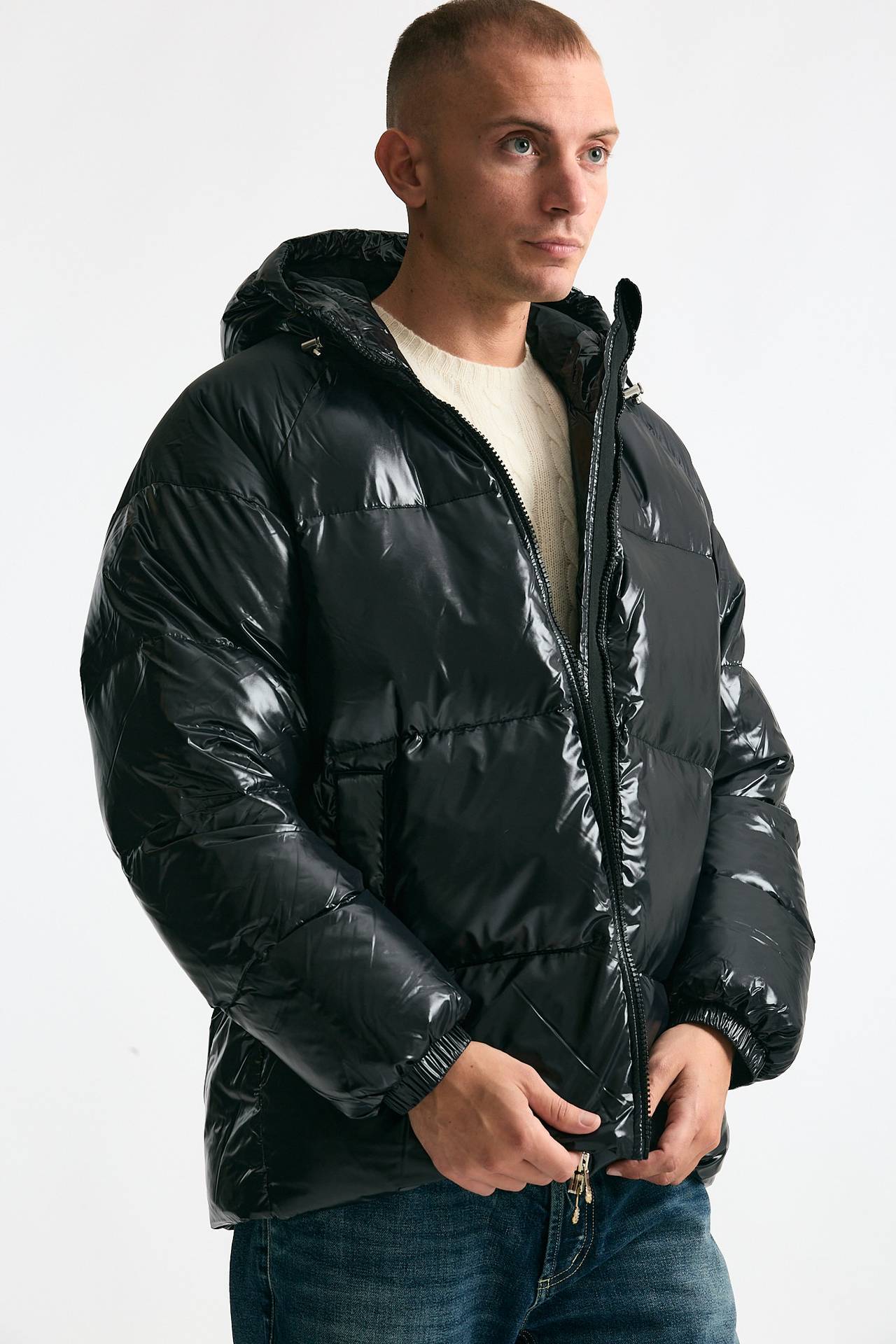 Piumino laccato nero men Pyrenex - 5