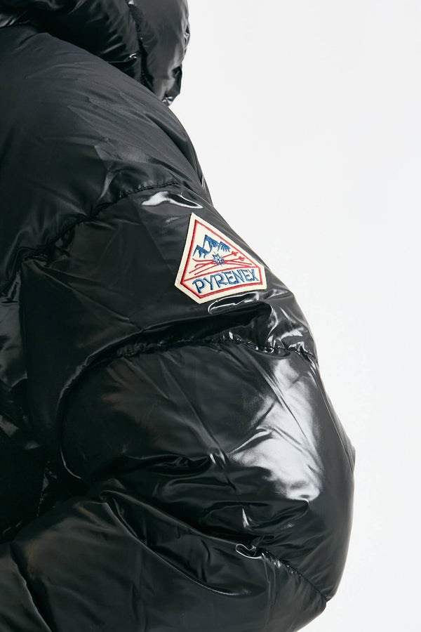 Piumino laccato nero men Pyrenex