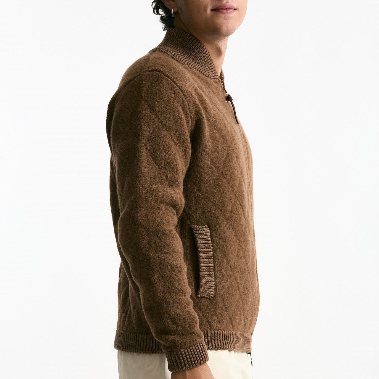 Bomber in lana e baby camel bruciato men Rakki - 7