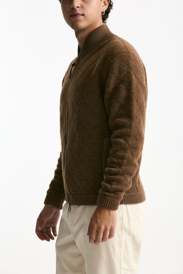 Bomber in lana e baby camel bruciato men Rakki