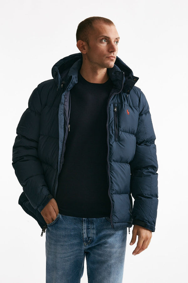piumino in nylon blu men Polo ralph lauren