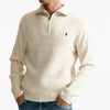 maglia mezza zip in lana e cotone bianco men Polo ralph lauren - 6