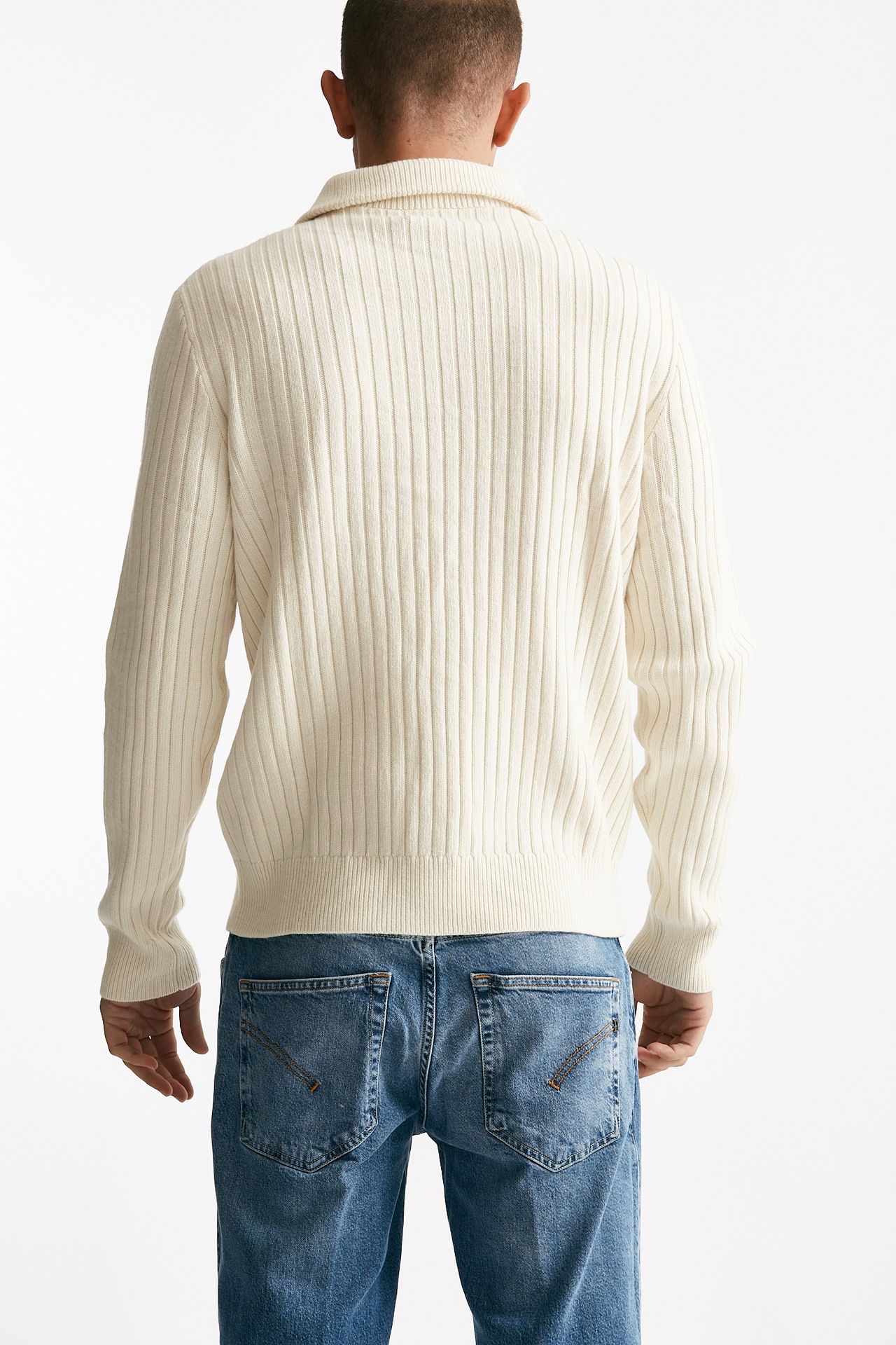 maglia mezza zip in lana e cotone bianco men Polo ralph lauren - 3