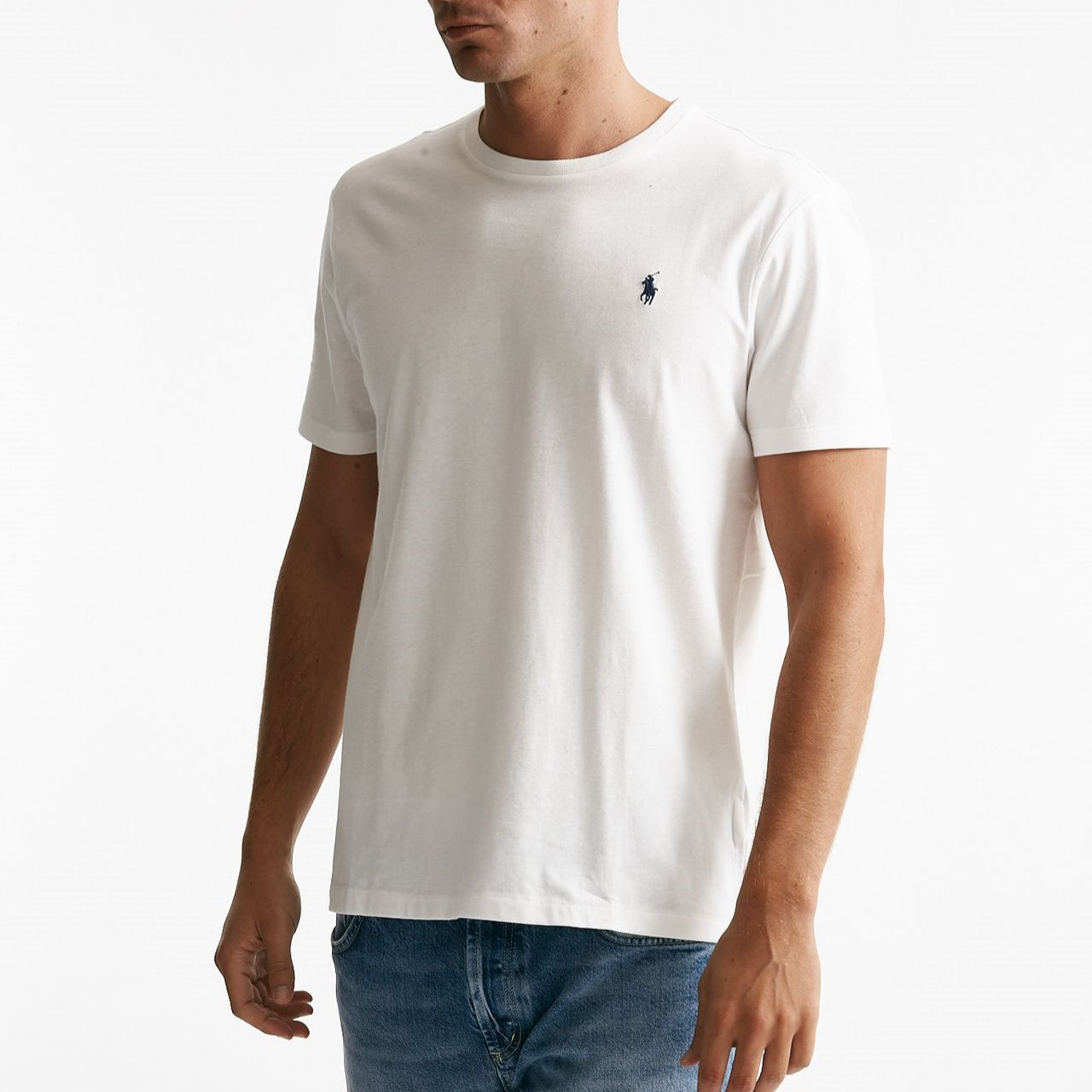 t-shirt custom slim-fit in cotone bianco men Polo ralph lauren - 6