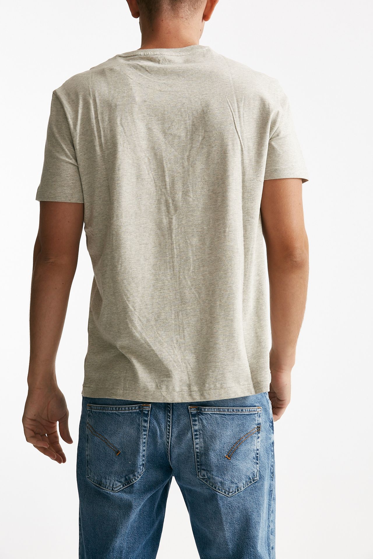 t-shirt custom slim-fit in cotone grigio men Polo ralph lauren - 3