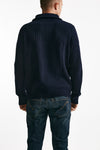 maglia mezza zip in lana e cotone blu men Polo ralph lauren - 3