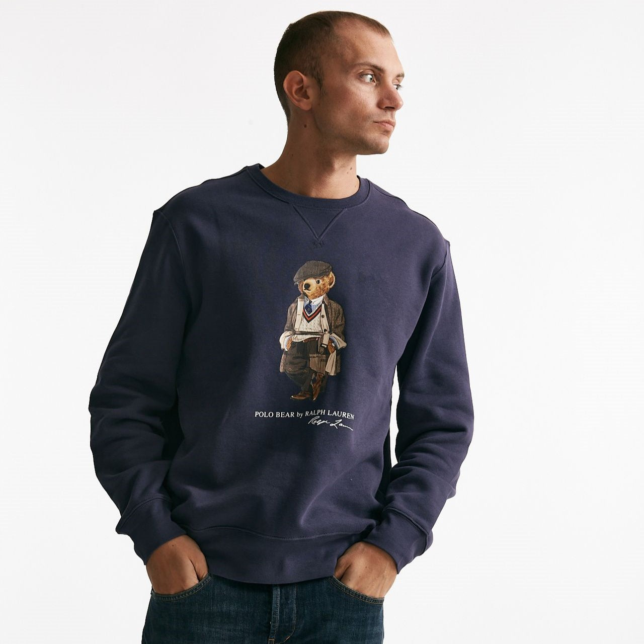 felpa girocollo in misto cotone blu men Polo ralph lauren - 6