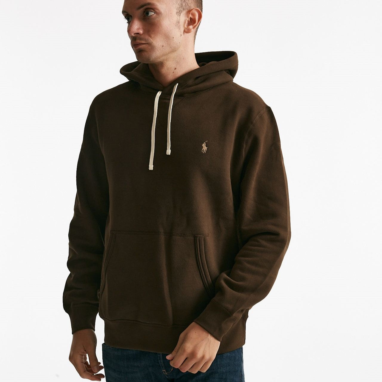 felpa con cappuccio in misto cotone marrone men Polo ralph lauren - 7