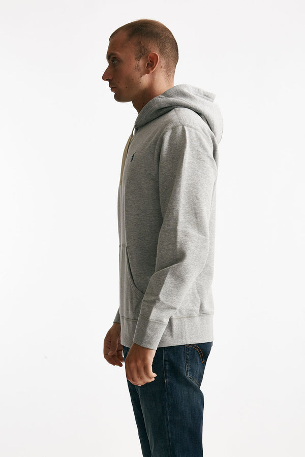 felpa con cappuccio in cotone grigio men Polo ralph lauren