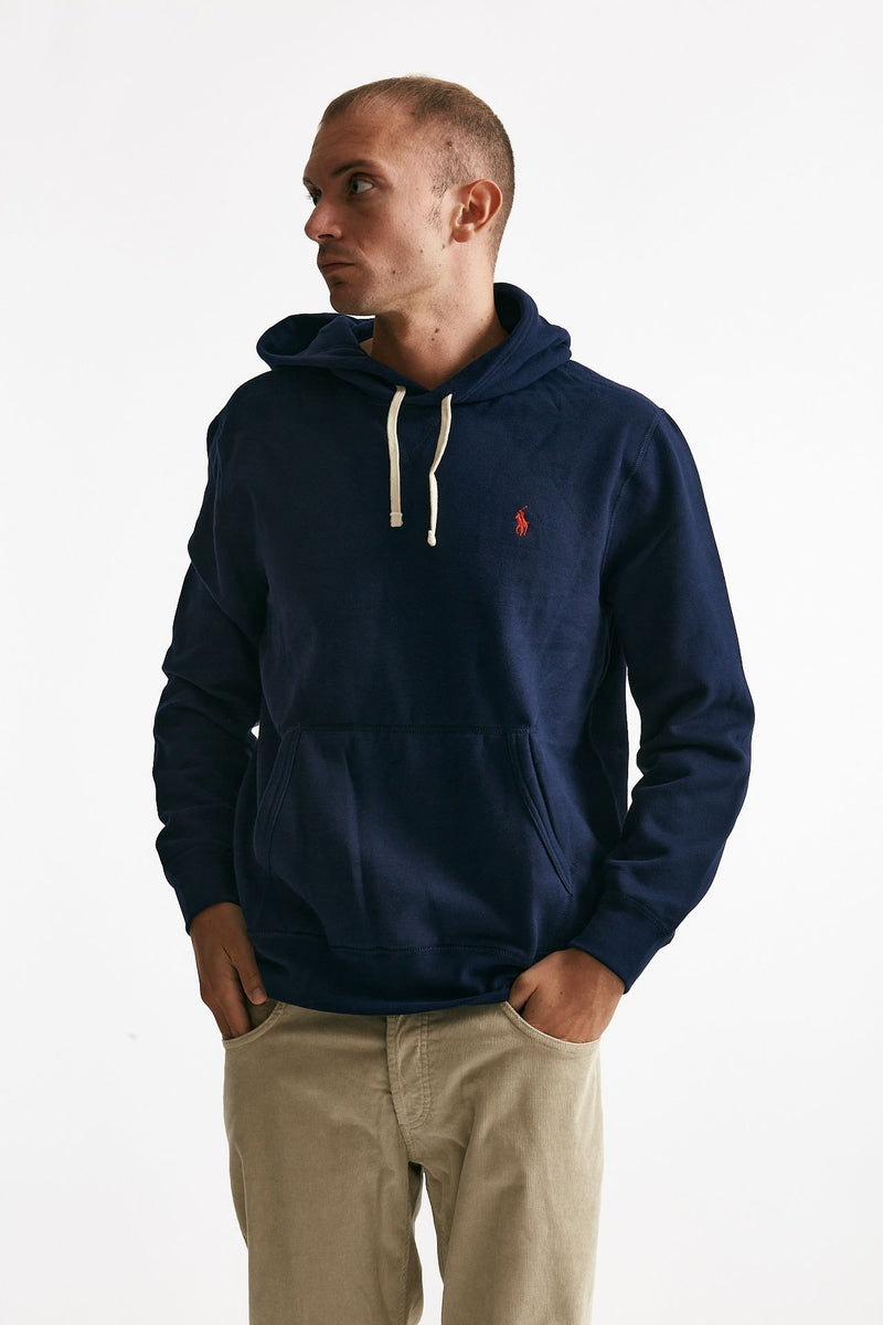 felpa con cappuccio in misto cotone blu men Polo ralph lauren - 1