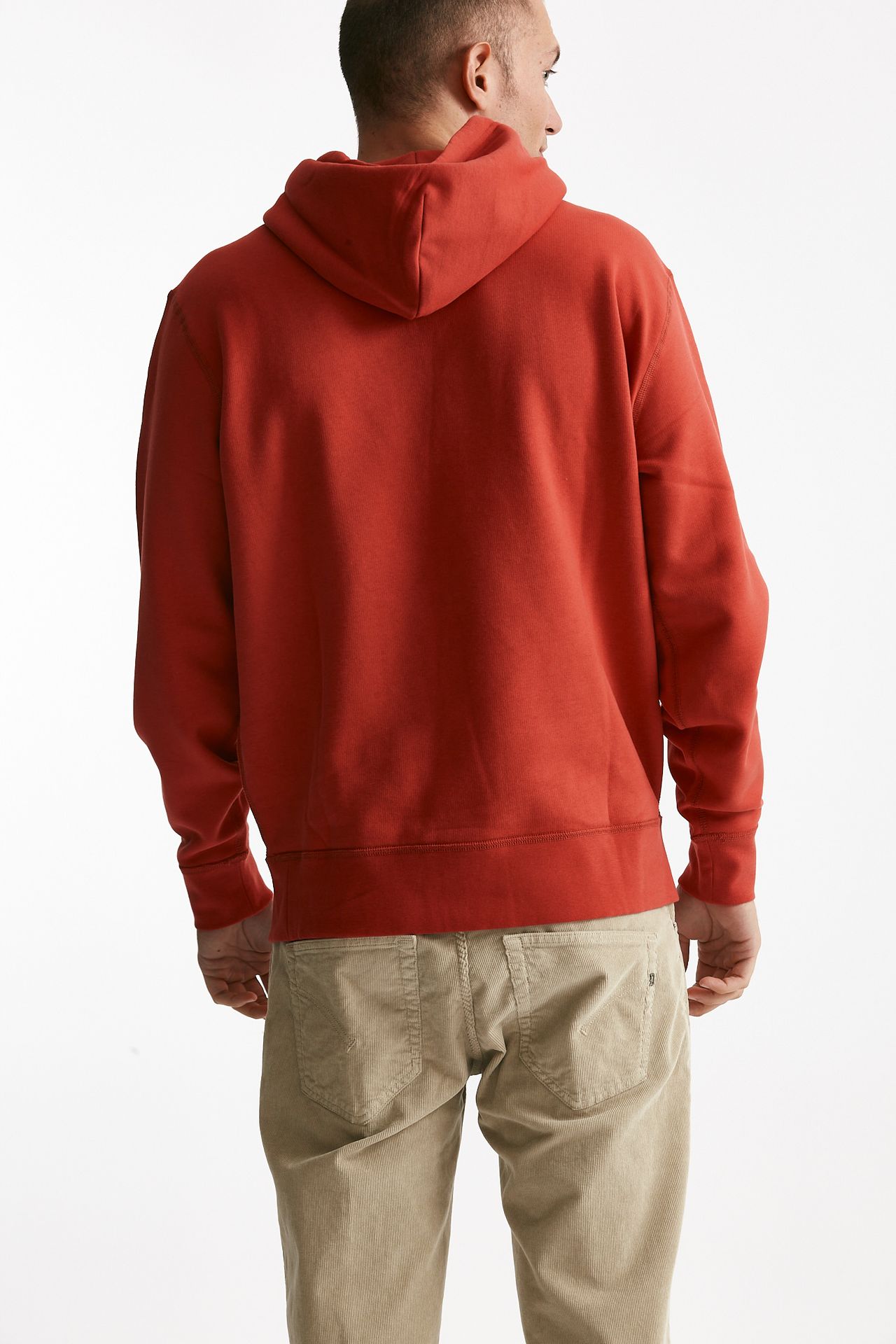felpa con cappuccio in misto cotone rosso corallo men Polo ralph lauren - 3