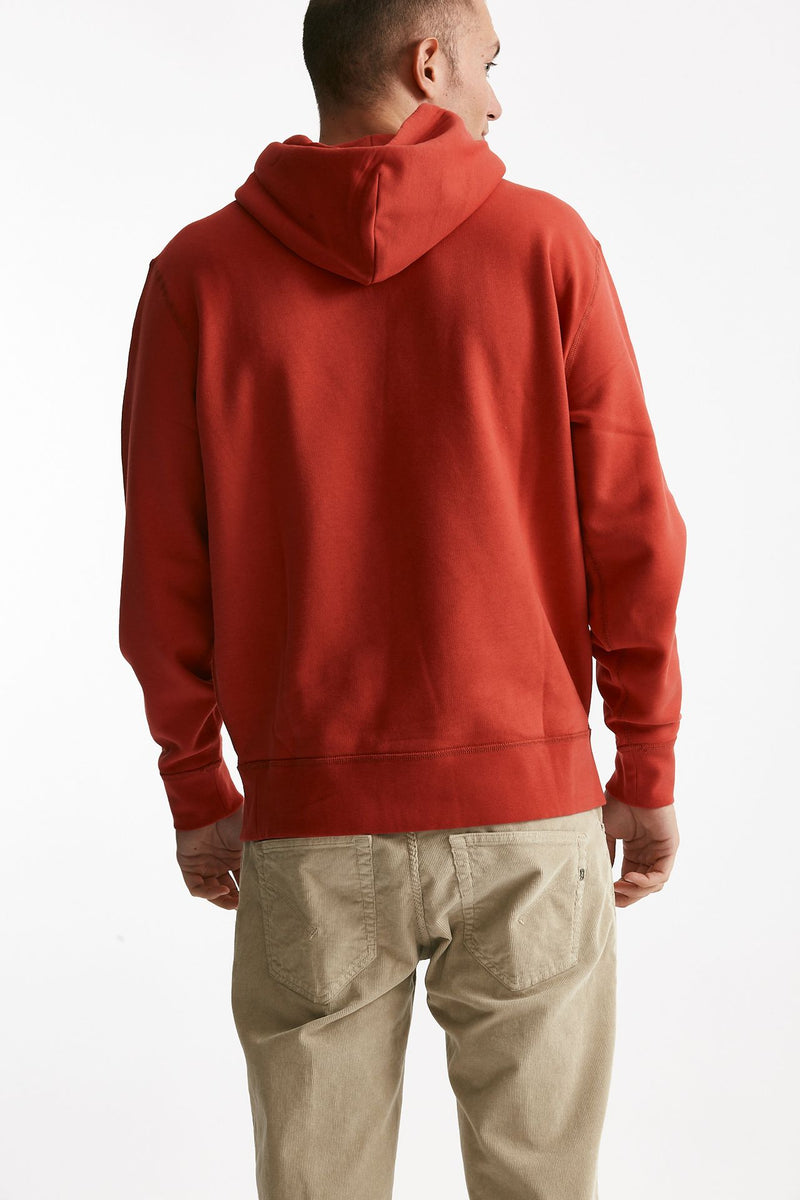 felpa con cappuccio in misto cotone rosso corallo men Polo ralph lauren - 3