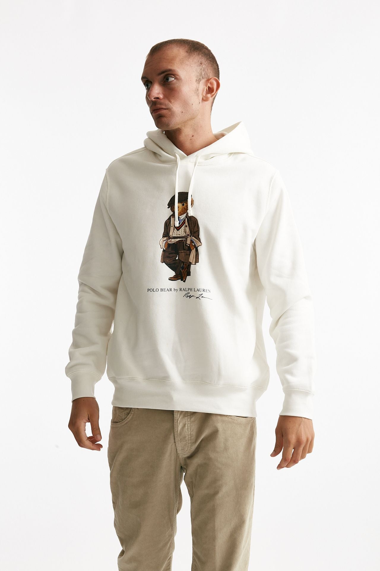 felpa con cappuccio in misto cotone bianco men Polo ralph lauren - 1
