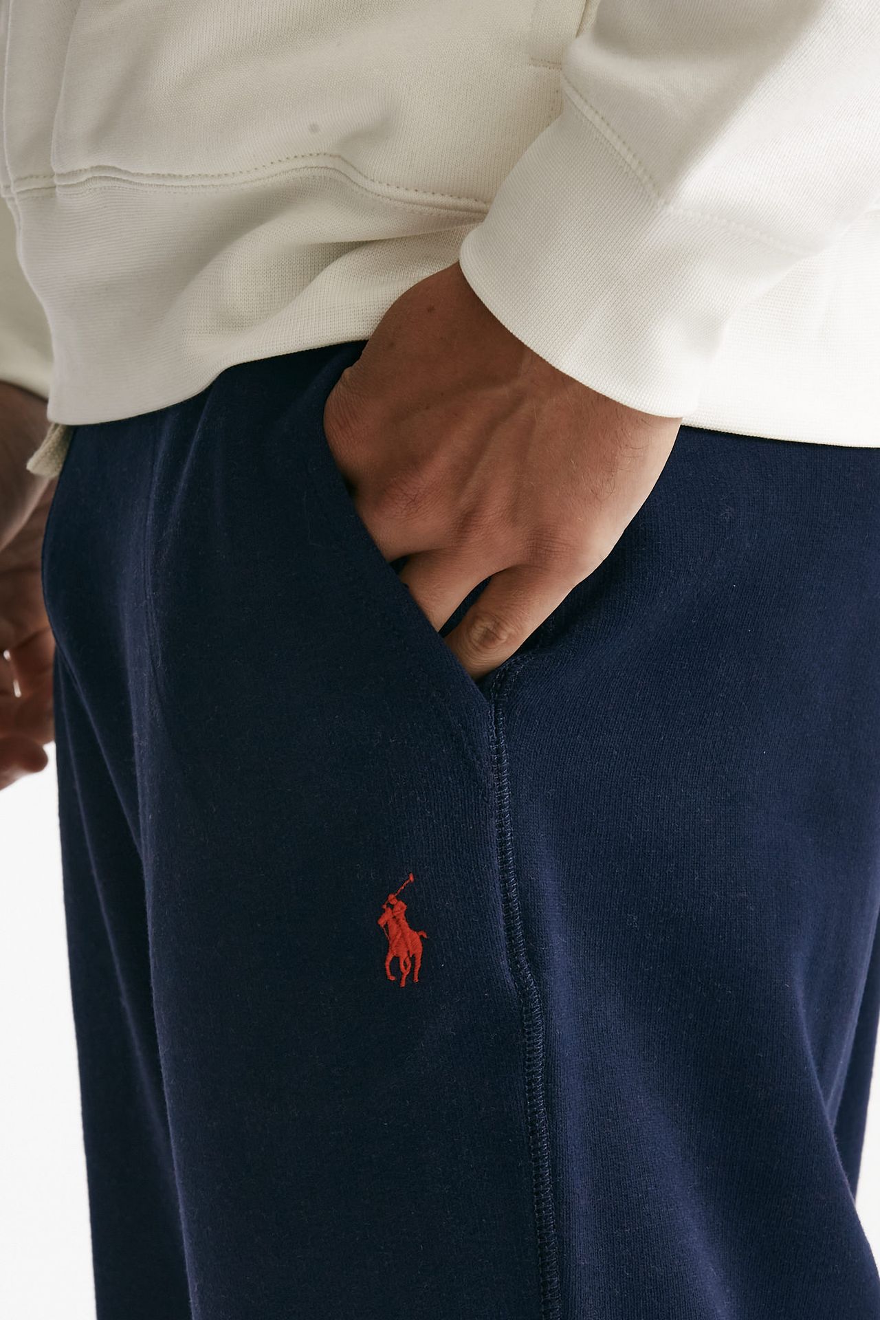 pantalone con cappuccio in misto cotone blu men Polo ralph lauren - 5
