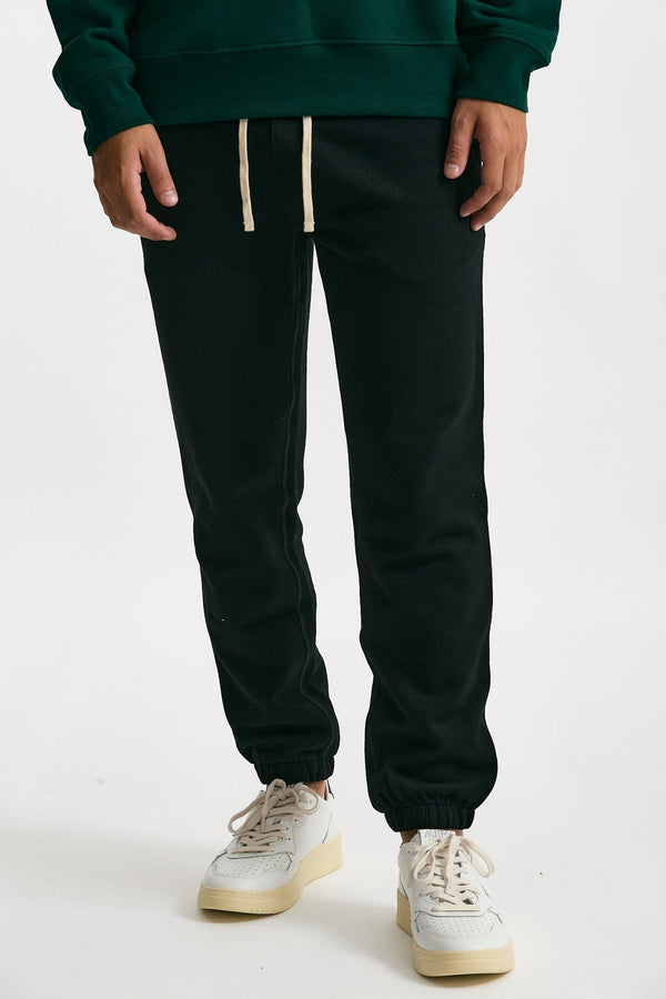 Pantalone tuta in cotone e poliestere nero men Polo ralph lauren