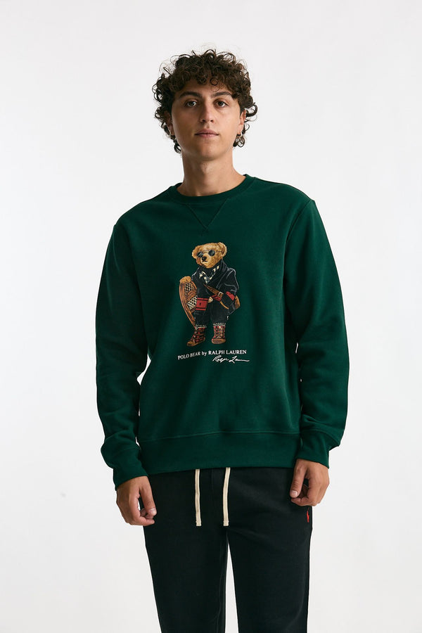 Felpa girocollo in misto cotone verdone men Polo ralph lauren