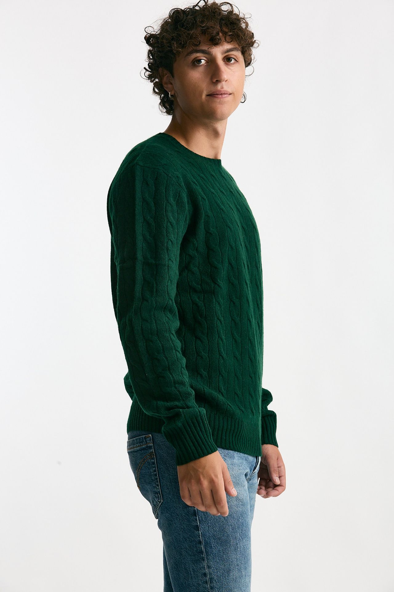 Maglia a trecce in lana e cashmere verdone men Polo ralph lauren - 2