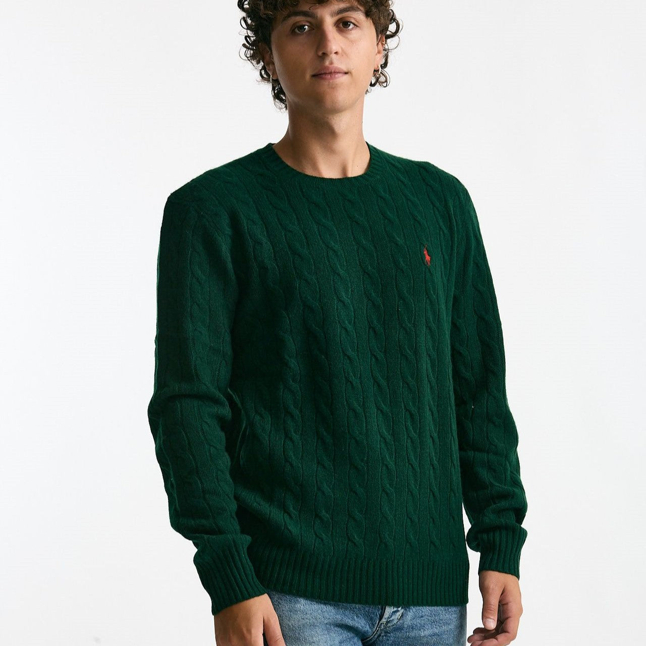 Maglia a trecce in lana e cashmere verdone men Polo ralph lauren - 6