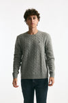 Maglia trecce in lana e cashmere grigio men Polo ralph lauren - 1