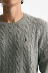 Maglia trecce in lana e cashmere grigio men Polo ralph lauren - 5