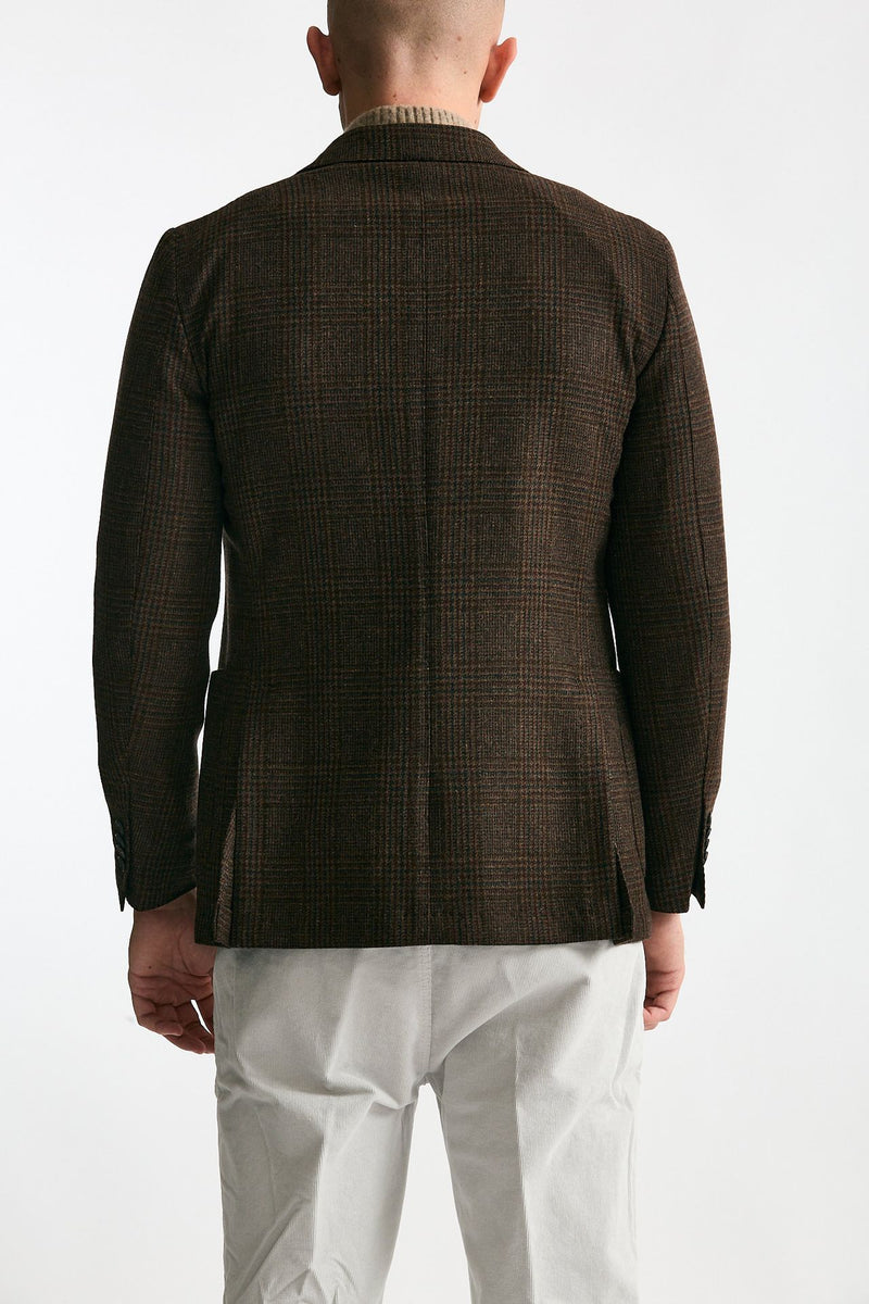 Giacca monopetto Galles marrone men Santaniello - 3