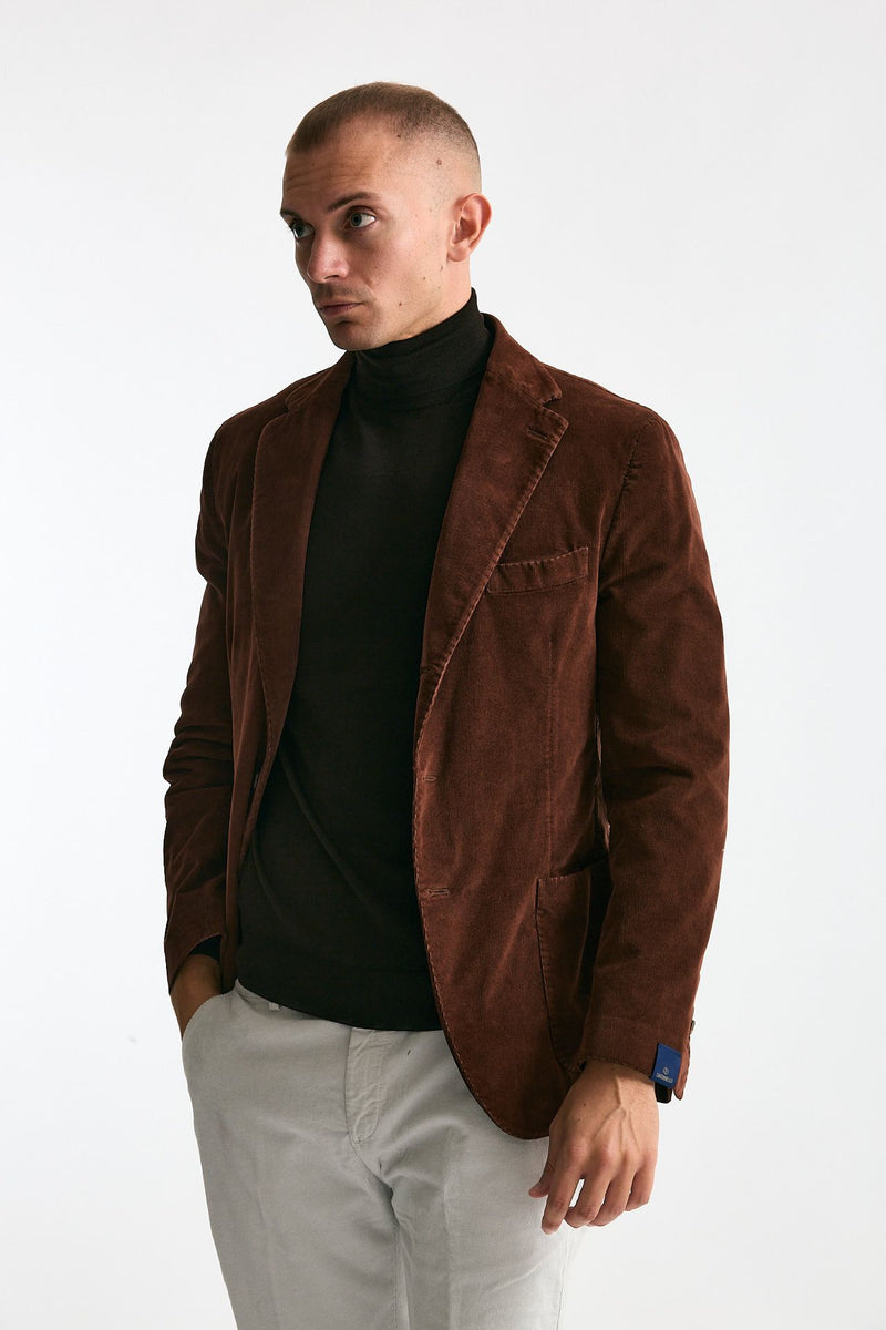 Giacca monopetto ruggine men Santaniello - 3