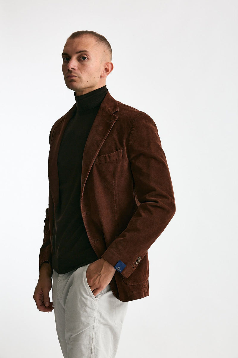 Giacca monopetto ruggine men Santaniello - 2