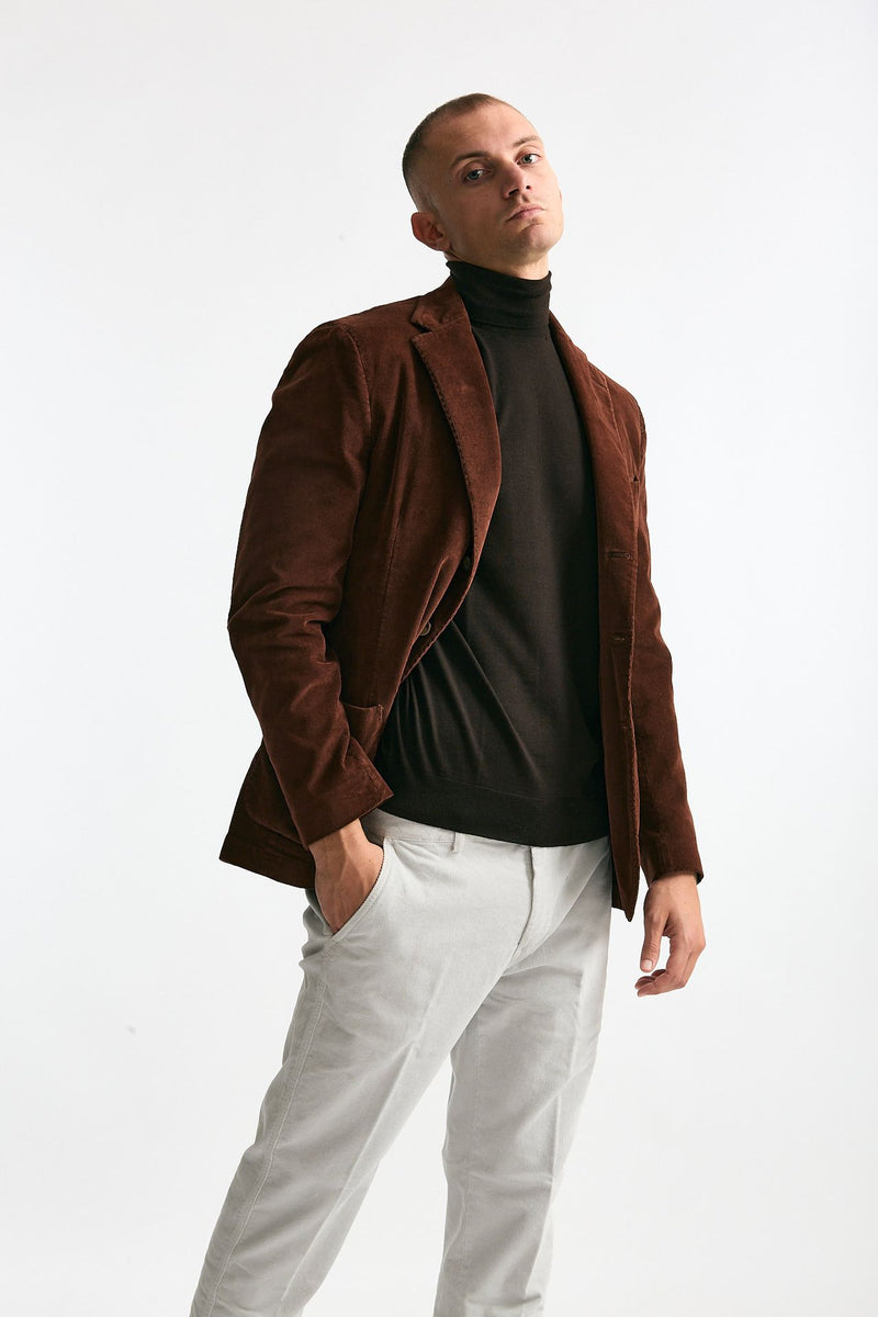 Giacca monopetto ruggine men Santaniello - 1