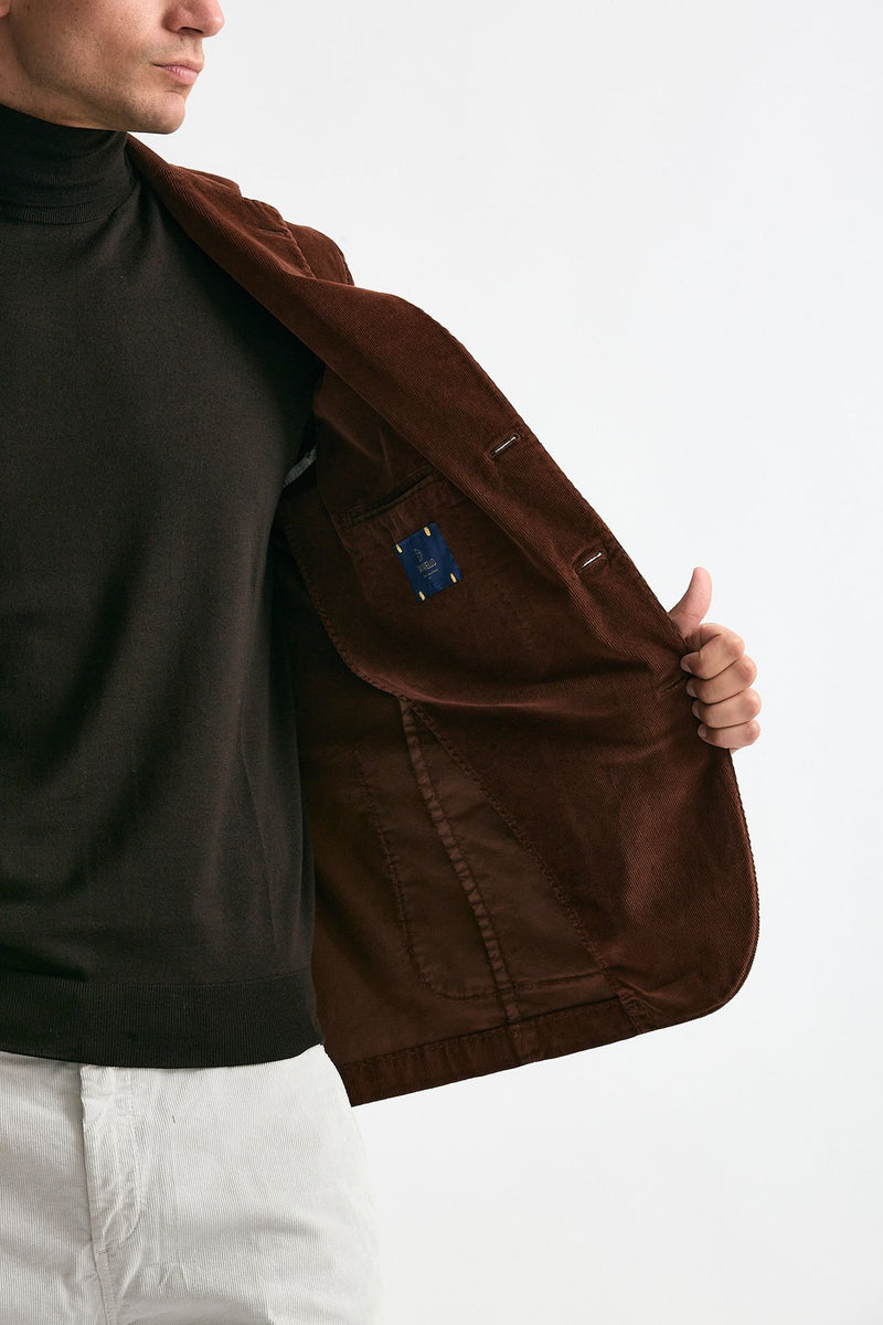 Giacca monopetto ruggine men Santaniello - 5