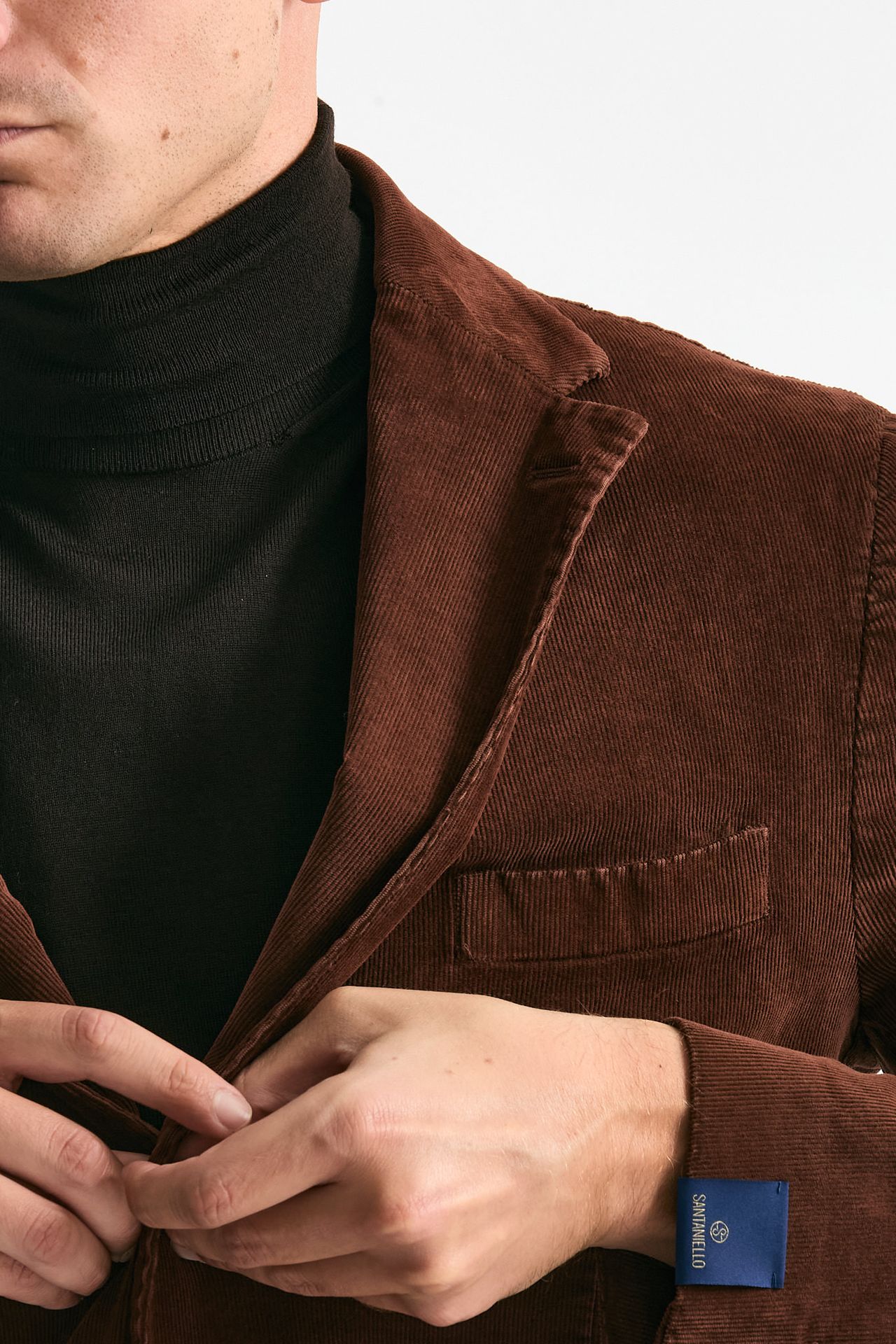 Giacca monopetto ruggine men Santaniello - 6