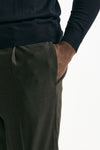 Pantalone in misto lana stretch marrone men Santaniello - 6