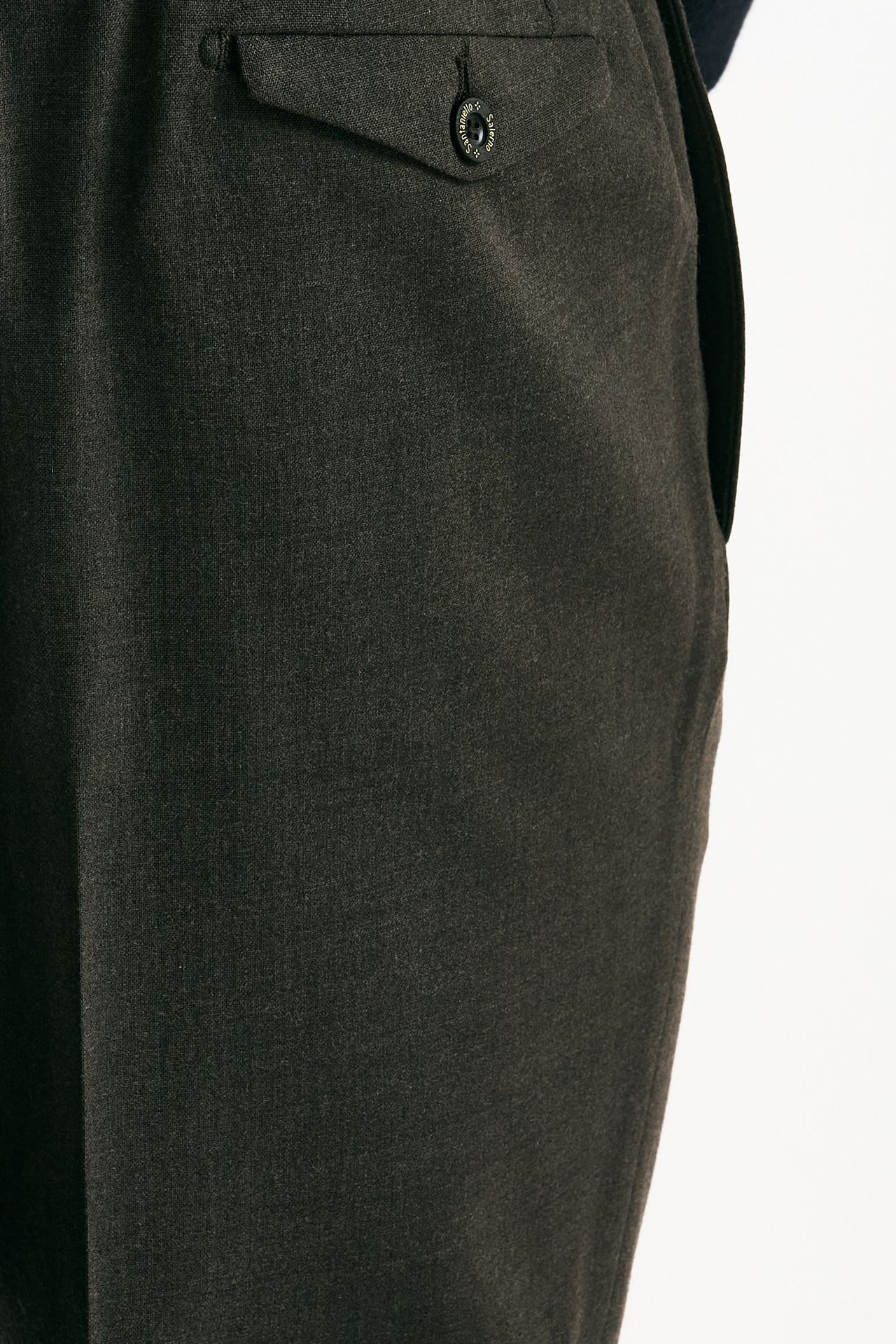 Pantalone in misto lana stretch marrone men Santaniello - 7
