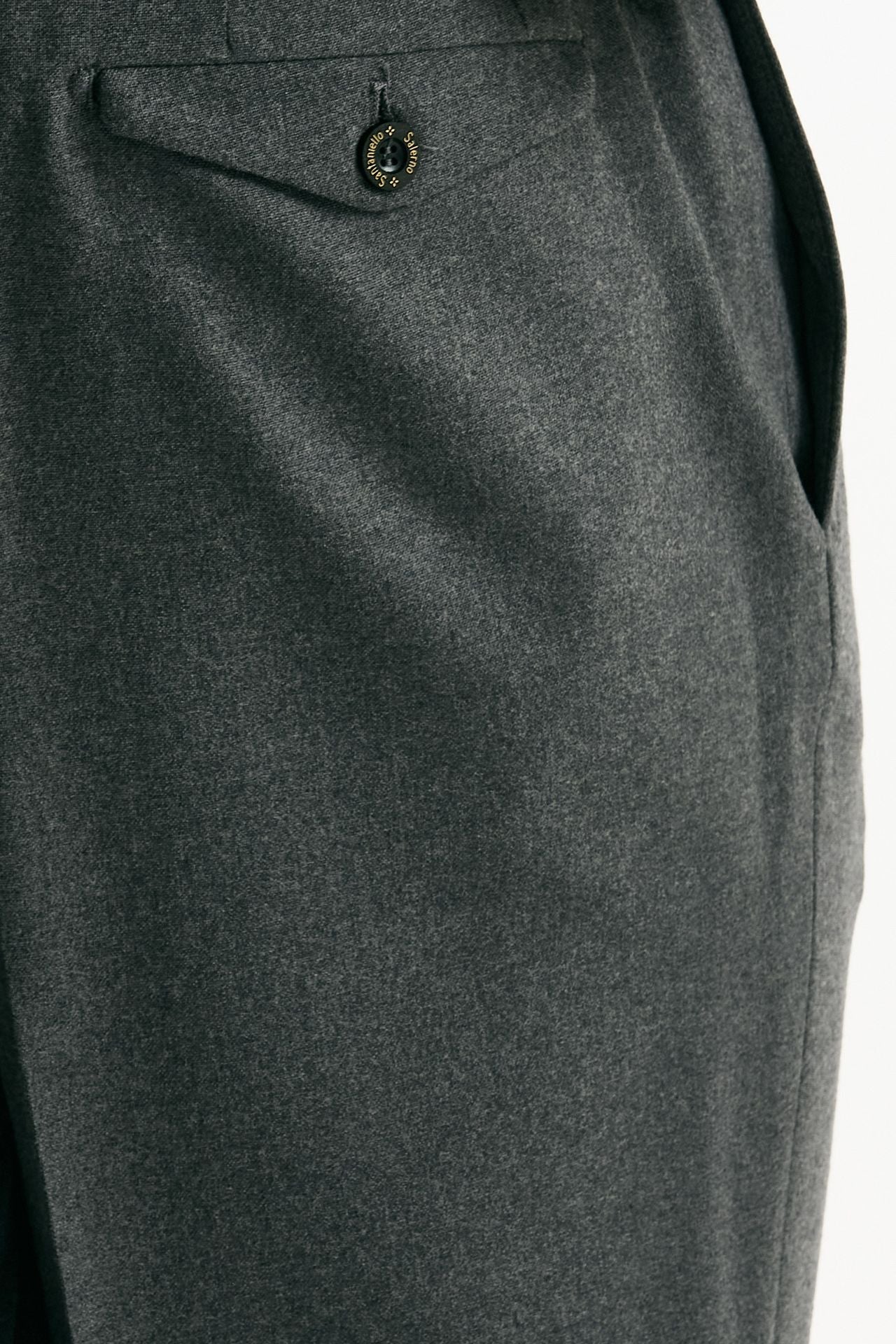 Pantalone in misto lana stretch grigio men Santaniello - 7